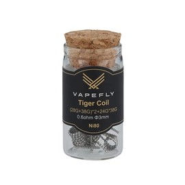 Vapefly Ni80 Tiger Prebuilt Coil (28GA+38GA)*2+24GA*38GA 0.6 Ohm - Pack of 6