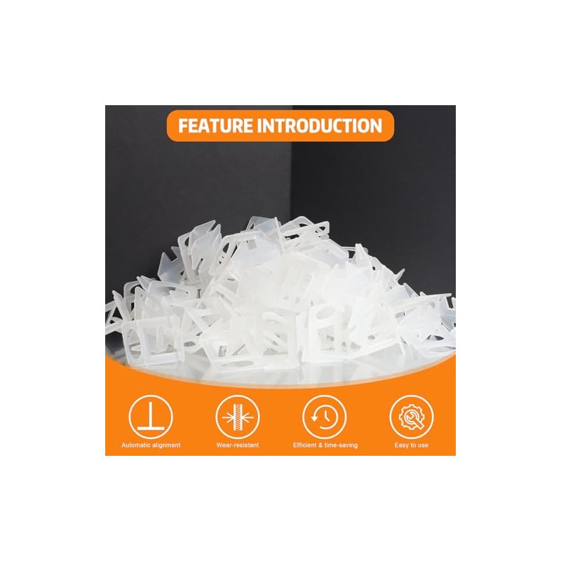 DGSL Tile Leveling System, 2000-Piece 1/16" Tile Spacers Clips Tile