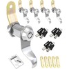RV Locks for Storage Door 1 1/8 INCH, Camper Storage Locks for Travel Trailer Compartment Cabinet Drawer with Keys 1 1/8", Pack of 5 Locks with 6 Keyed Alike with Manual