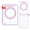 Lachilly 10 Pack Telling Time Learning Big Cards, Double-Side Dry