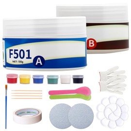 Fiberglass Repair Kit & Gel Coat Repair Kit for Boats – Marine Gelcoat Repair Kit with Epoxy Filler, Color Match to Fix Holes, Chips, Pits, Cracks in Fiberglass & Gelcoat Surfaces