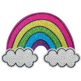 iscream Colorful 'Happy Hearts' Greeting Card with Removable Rhinestone Rainbow Decal and Envelope