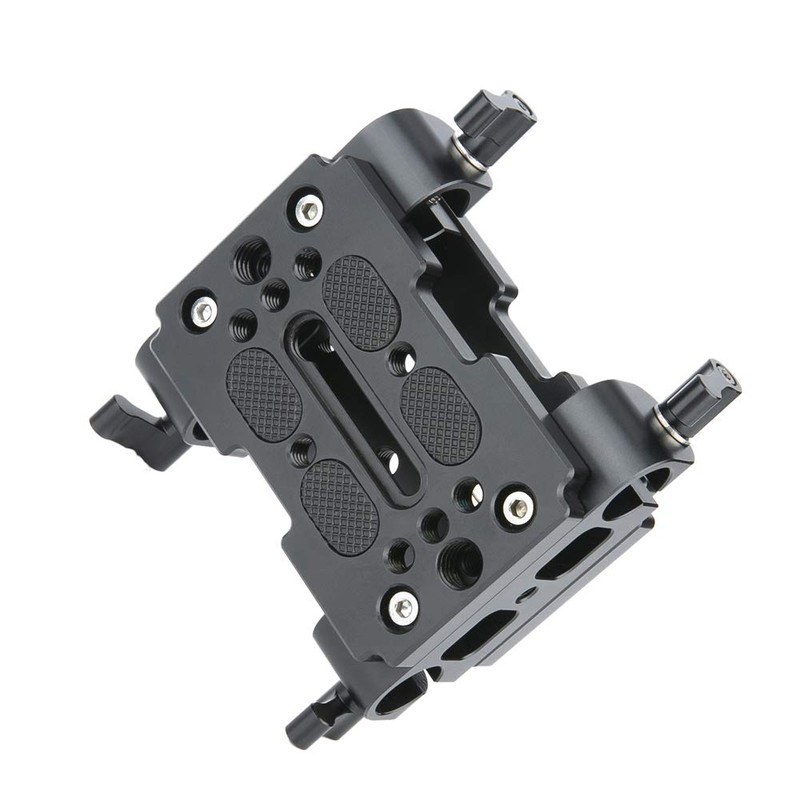 NICEYRIG Tripod Base Plate Mounting Plate with 15mm Rod Clamp