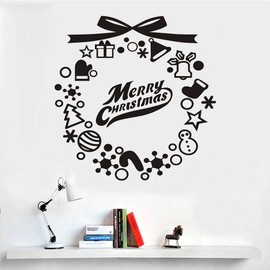 Christmas Window Decals Stickers Decor Clings Wall Art Decoration Shinning Stars Snowflakes Murals for Home/Shop/Room Holiday Celebration