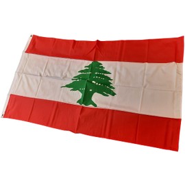 NWFlags Lebanon Flag 5ft x 3ft 75d Premium Polyester Suitable For Flagpoles | Strong Polyester 5x3 foot material Lebanese flag with Eyelets