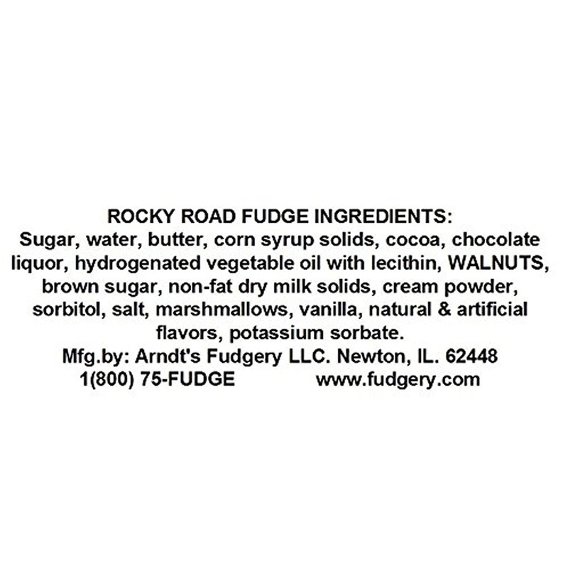 Home Made Creamy Rocky Trail Fudge - 1 Lb Box