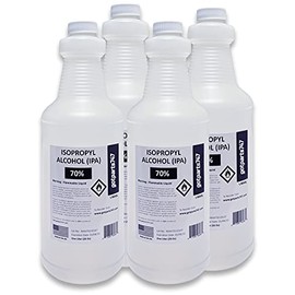 Isopropyl Alcohol 70% - 4 x 1000 ml (More Than ONE Gallon) USP Grade IPA 70 Percent - Made in The USA