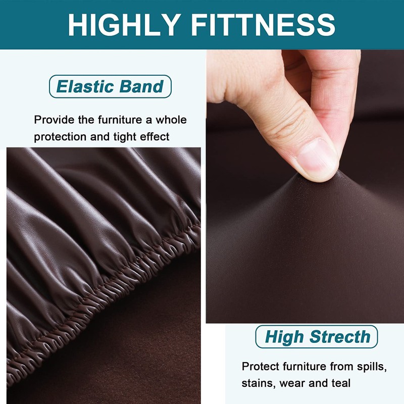 HFCNMY Stool Covers Rectangle, Stretch Waterproof PU Rectangle Bar Stool