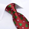 DiBanGu Red Christmas Tree Necktie Christmas Neck Tie Holiday Festival