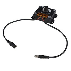 12-24V 30Ax1ch Manual Dimmer (Black/Metal) 5.5-2.1mm / Male to Female Cable
