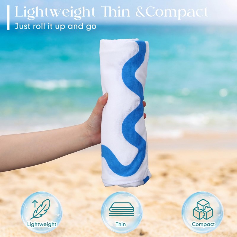 Peryiter Large Oversized Microfiber Beach Towel 39 x 71 Inch