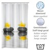 Wenko 20960100 Shower curtain Stones with Flower highquality textile fabric,
