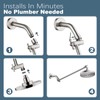 BRIGHT SHOWERS 15 Inch Extra Long Shower Head Extension Arm,