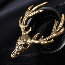 COOEAR Double Flared Ear Tunnel, Flesh Ear Gauge Expander, Piercing Stretcher Earrings, Metal, Sandstone