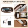 Satin Purse Organizer Insert for Hermes Birkin 30 Bag, Brown