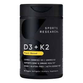Vitamina K2 + D3 Con Aceite De Coco Orgánico 60 Cap