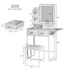 LIMGLIM Small Vanity Desk with Mirror and Lights, Makeup Vanity