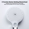 Home Bathroom Shower Head 3 Function Button Water Saving Silicone