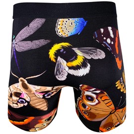Good Luck Undies Men's Flying Insects Boxer Brief Underwear, Large