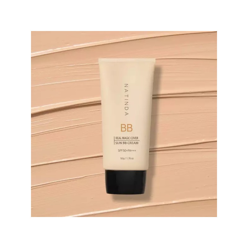Natinda 나틴다 리얼 매직커버 선 비비크림 SPF50+ PA+++ 50g /톤보정