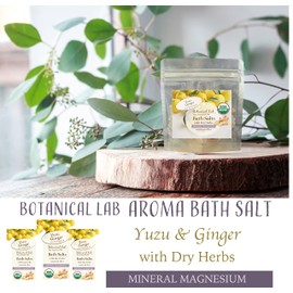 Bath Salt, Magnesium, Aroma Bath Salt, Yuzu, Ginger, Hot Bath, Aromatic Bath, Moisturizing (Trial Set, Gift, Present) (Extra 3.5 oz (100 g) 3 Packs, White Rock Salt, Pink Rock Salt, Red Rock Salt,