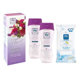 Dedicated Delicate Zone Soap PH JAPAN Premium Feminine Wash 150ml X 2 Bottles and Feminine Wet Sheet Type (Femite) 15-Piece Set (Fresh Blossom)