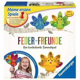 Ravensburger 20587 Feather Friends Children's Game, a Colourful Collecting Game for 2-4 Players, Learning Colours from 3 Years
