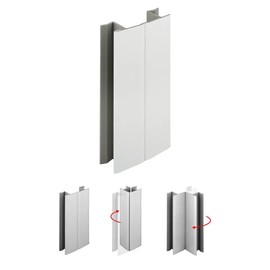 cyclingcolors 2 x Connectors for Skirting Board 150 mm Glossy White Kitchen Corner Plinth Corner Kitchen Base Inner Corners Outside Corners Furniture