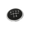 A ABSOPRO 5 Speed Gear Shift Knob Emblem Head Badge