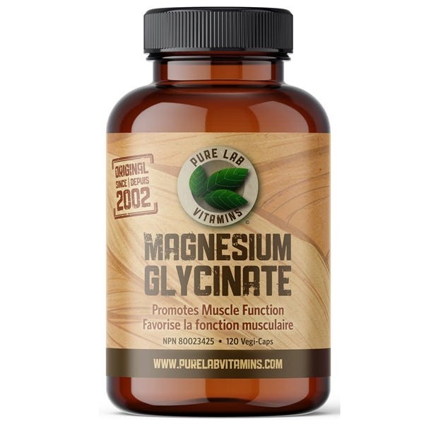 Pure Lab Vitamins Magnesium Glycinate 120 Veggie Caps