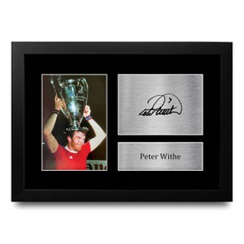 HWC Trading FR A4 Peter Withe Aston Villa Gifts Printed Signed Autograph Picture for Football Fans and Supporters - A4 Framed