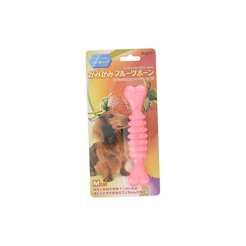 Super Cat DM-445 Bite Fruit Bone, Strawberry, Hard Type, M
