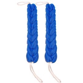 Long Stretch Back Sponge with Rope Handles Back Scrubber Bath Shower Mesh Sponge Exfoliating Body Scrub Stretch Braided Loofah for Men and Women(2-Pack,Blue)