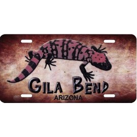Gila Bend Gila Monster Metal License Plate
