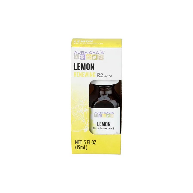 Aura Cacia Essential Oil, Lemon, 0.5 Ounce