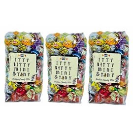 Italian Mini Candy Mix (Itty Bitty Minny & Tiny) - Total wt. 30(Oz), Include: 3 pck of Itty Bitty Mini Mix,