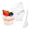 100pcs Mini Vasitos Postres Reposteria Plastico Con Cuchara