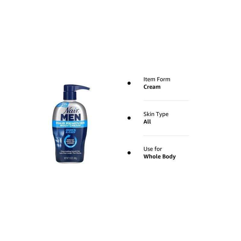 Nair Hair Remover Men Camishing Cream 368 Ml De Bomba