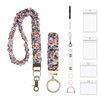 2 Set Stretchy Scrunchie Lanyard Teacher Lanyard Scrunchie Keychain Wristlet