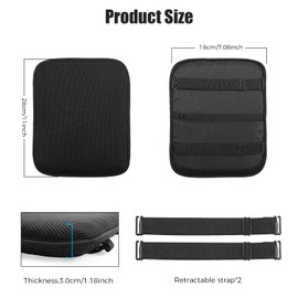 Erato Motorcycle Gel Seat Cushion and Cushion Cover 3D Honeycomb Structure Breathable & Shock-Absorbing Seat Cover Soft and Comfortable Moto Pad for Long Rides Non-Hardening Non-Breaking 28×21×3 cm