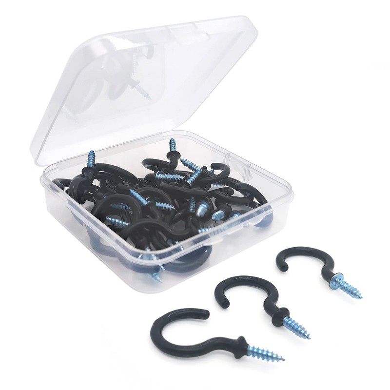 WKTRSM Pack of 30 Screw Hooks, Screws Hooks, Ceiling Hooks