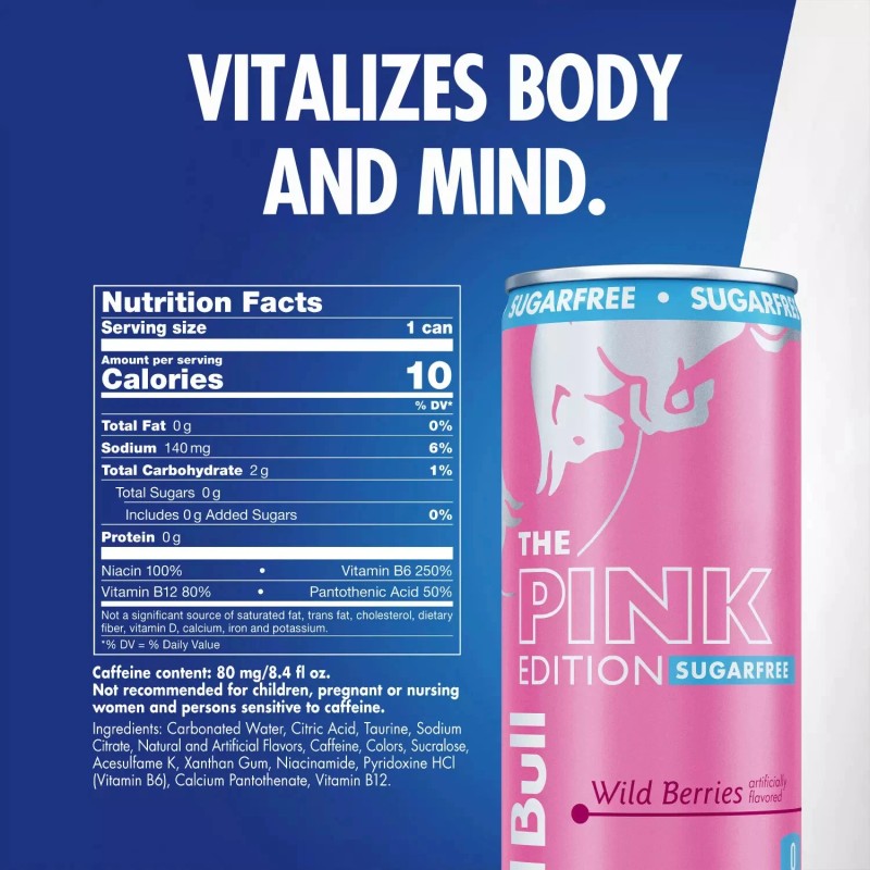Red Bull Sugar Free Pink Edition 8.4 fl. oz., 24