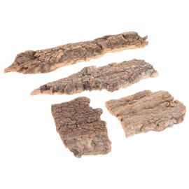 Totority 4Pcs Natural Tree Bark Decor for Reptile Habitat Climbing Platform for Snakes and Lizards Unique Shapes and Safe Material for Terrarium and Turtle Tank Decorations