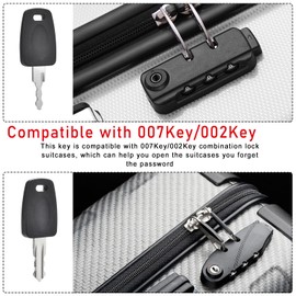 2 Keys Compatible with 007 Key Master Luggage Keys,Luggage Suitcase Password Locks Key