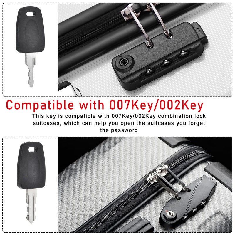 2 Keys Compatible with 007 Key Master Luggage Keys,Luggage Suitcase