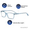 Readerest Gafas de lectura con bloqueo de luz azul (azul