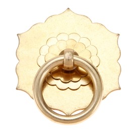 Yetaha Antique Ring Pulls, Furniture Drop Knobs Brass Cabinet Handles Classical Hexagon Flower for Drawer Dresser Closet Wardrobe Cupboard Door Kitchen Bedroom Decoration