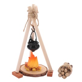 Koboko Miniature Gnome Accessories, Mini Christmas Campfire Gnome Accessories, Dollhouse Accessories, DIY Campfire Nativity Accessories, Wooden Miniature Decoration Campfire Christmas Set