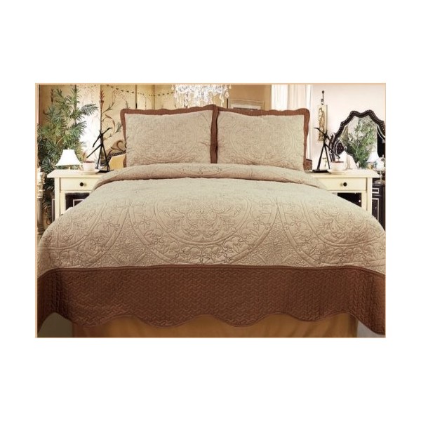 Home Sense Via Napoli 3pcs Embroidery Microfiber Quilt Set