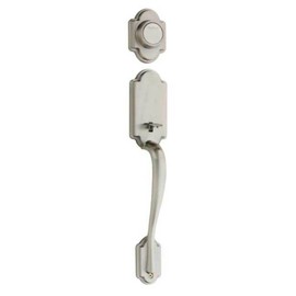 Kwikset 802AN-LIP Signature Series Arlington Dummy Handleset - Exterior Only - Satin Nickel